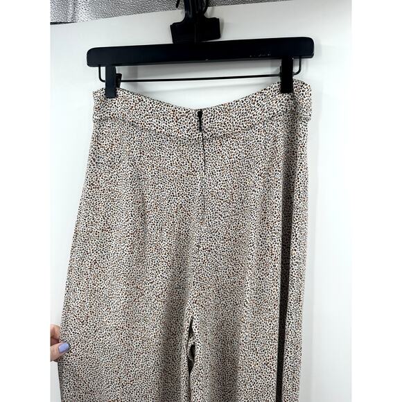 AFRM Leopard Print Wide Leg Pants High Rise Size Large - Picture 5 of 7